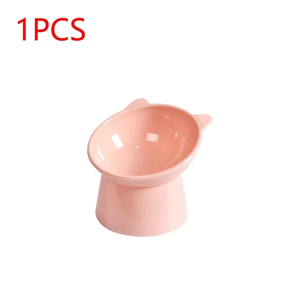 AHTOSKA Tilted Raised Cat Bowl With Stand Anti Choking Feeder