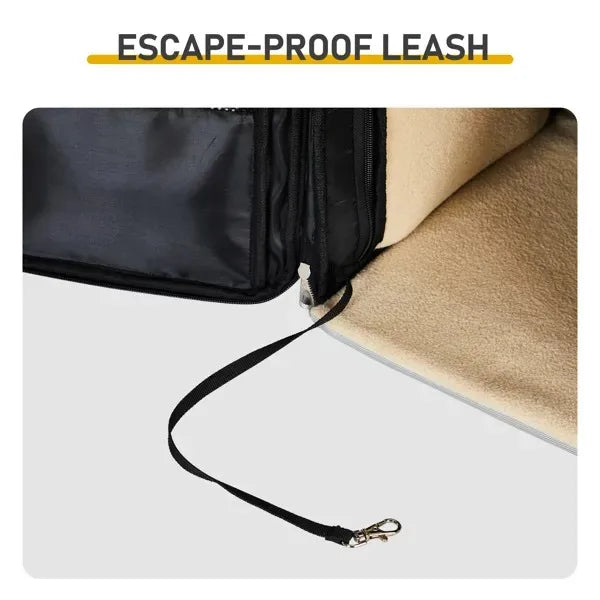 Expandable Pet Carrier Backpack With Back Extension For Small Dogs And Cats Ventilated Mesh