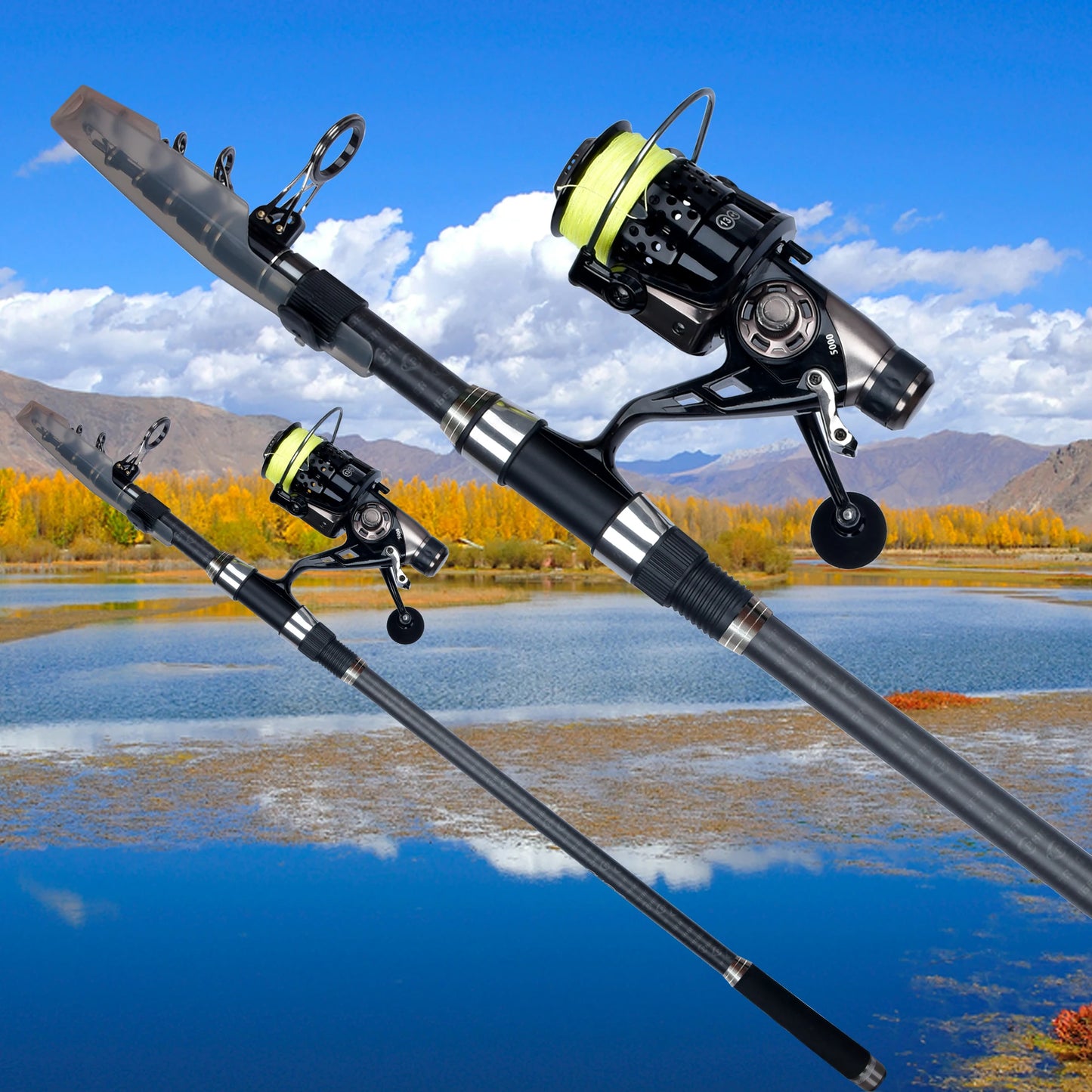 BIUTIFU Phishger Telescopic Surf Spinning Rod Carbon Travel