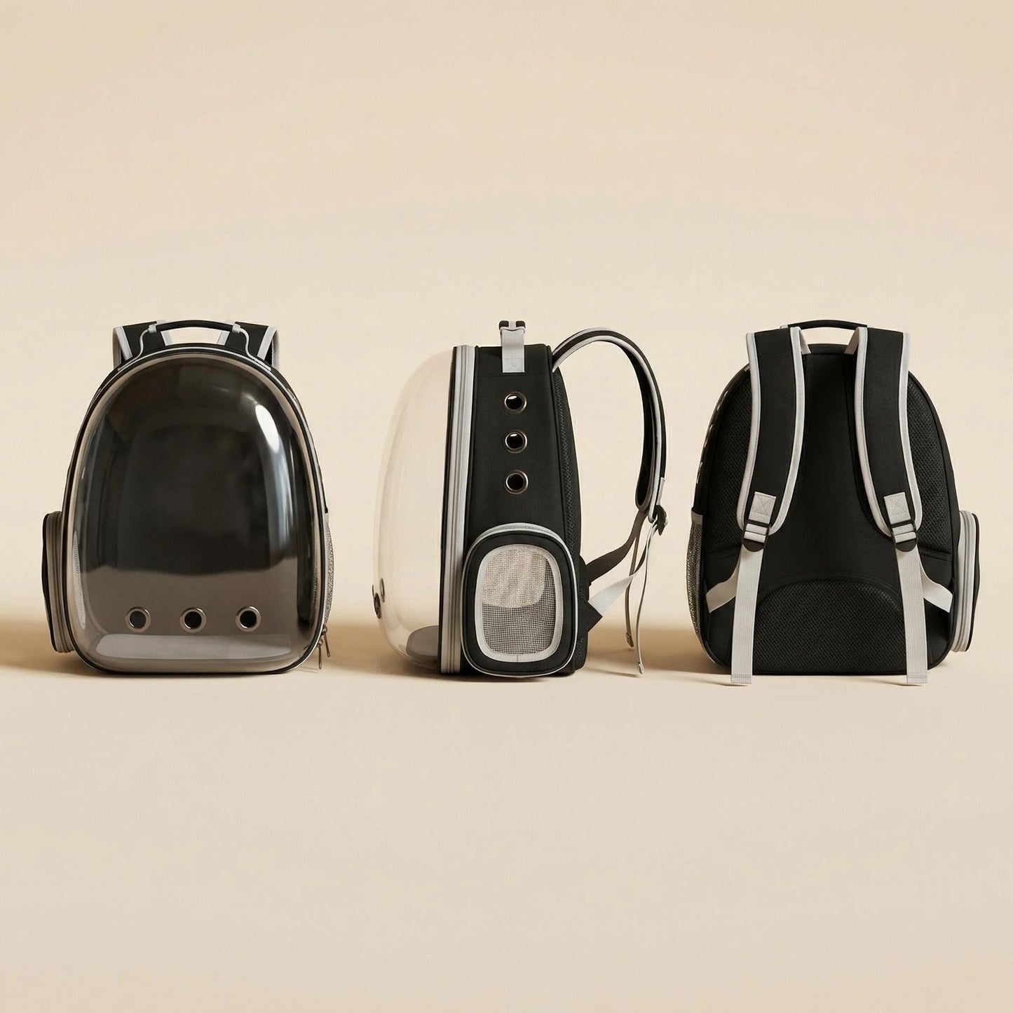 Transparent Cat Carrier Backpack Clear Dome Space Capsule Vet Visits