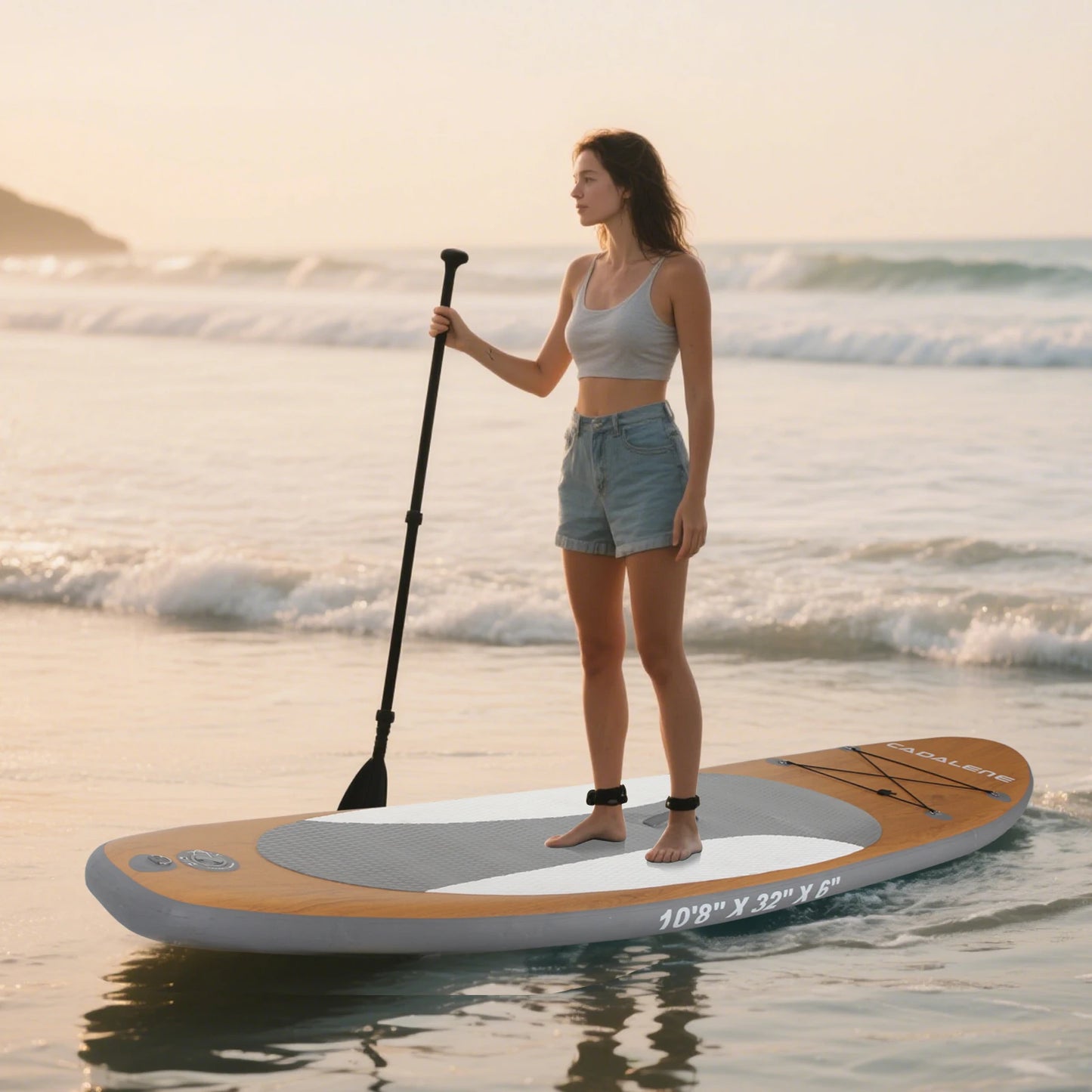 CADALENE Inflatable Stand Up Paddle Board Premium Accessories For Adults