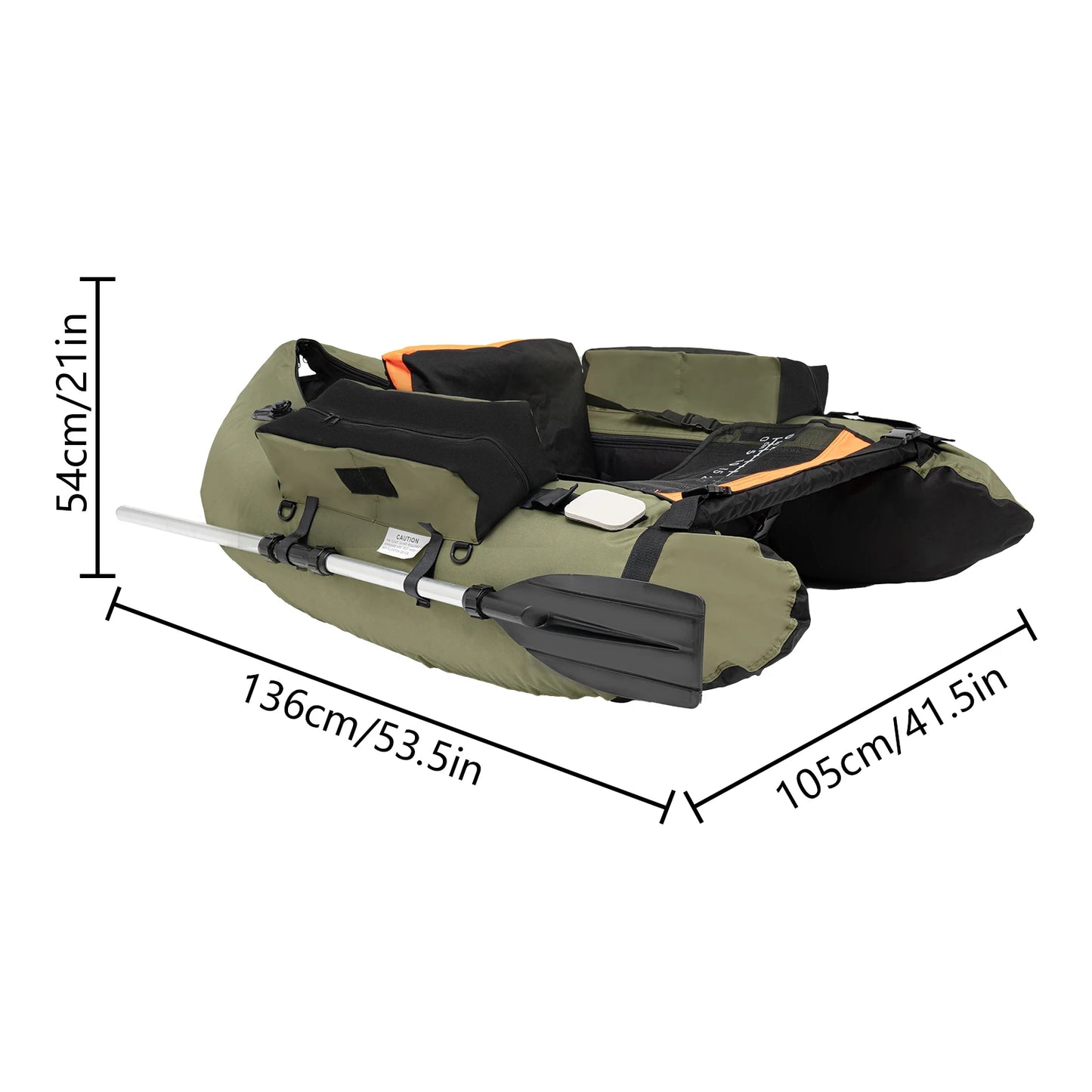 Inflatable Fishing Boat Portable For Ocean Lake River Rafting