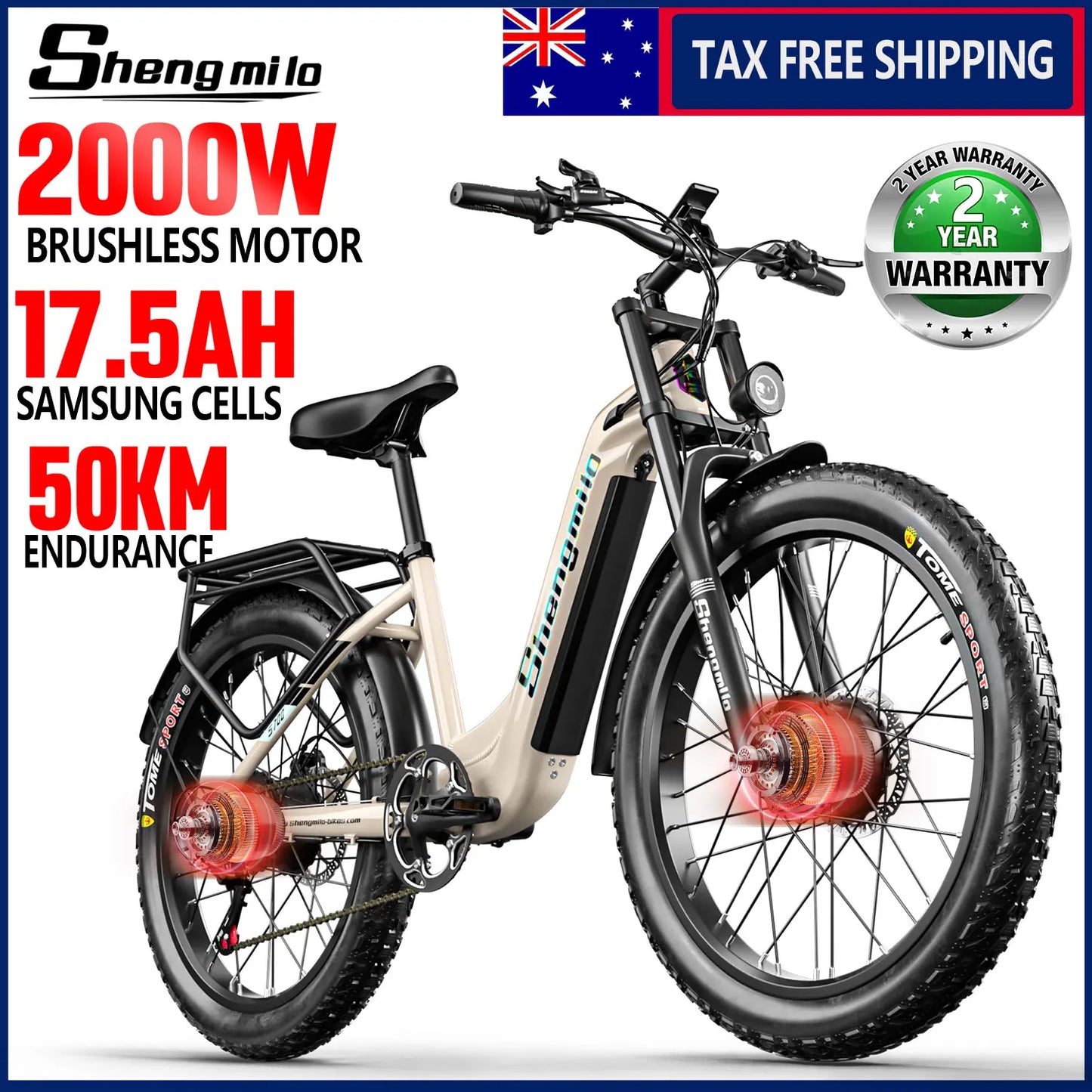 Shengmilo S600 2000W Dual Motor Electric Fat Tire Mountain Bike
