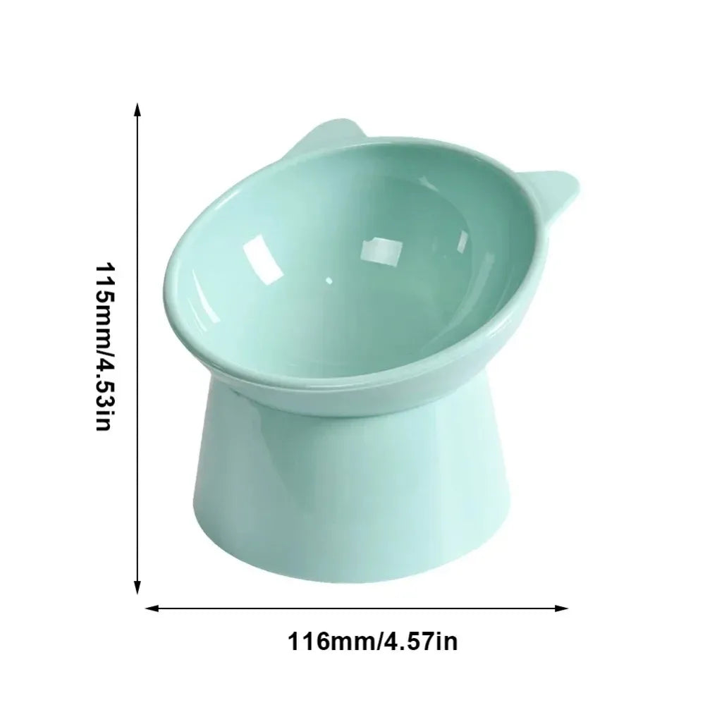 AHTOSKA Tilted Raised Cat Bowl With Stand Anti Choking Feeder