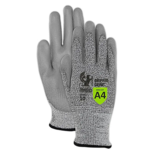 XMSJ ANSI A4 Polyurethane Coated Work Gloves Dexterous Handling