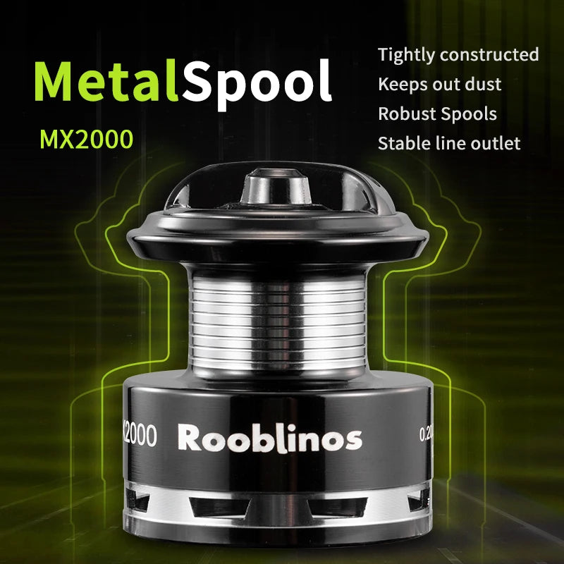 Rooblinos MX Spinning Reel 5.2to1 Gear Ratio Lightweight
