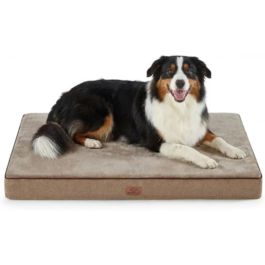 Bedsure Memory Foam Dog Crate Bed Orthopedic With Removable Cover