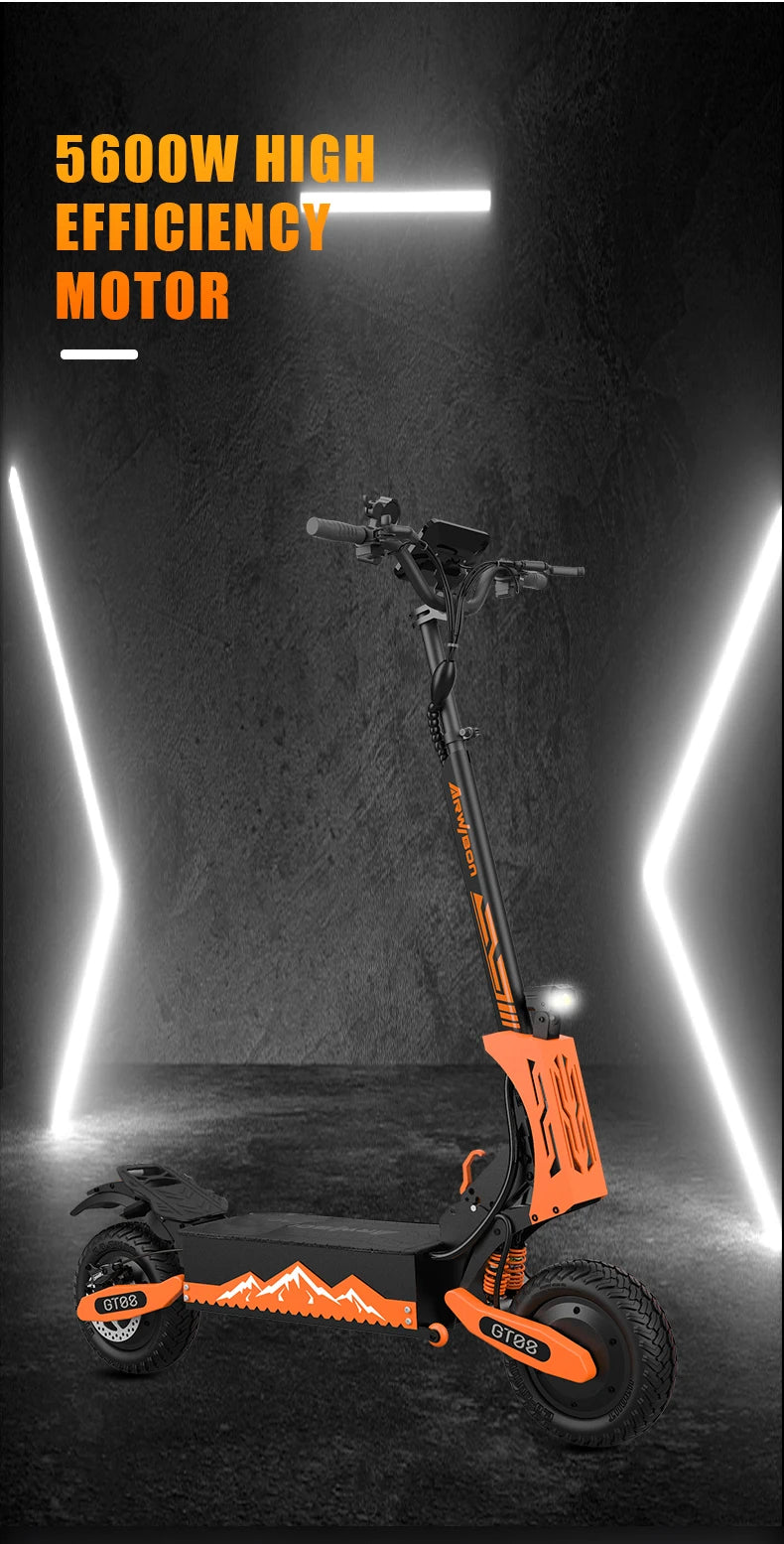 Arwibon 5600W Dual Motor Folding Electric Scooter Top Speed 46MPH