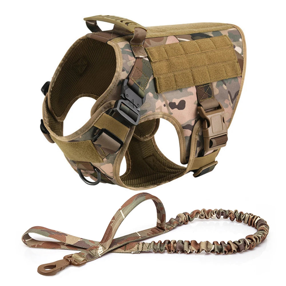 PETRAVELCN Tactical Dog Harness Vest For Dogs No Pull