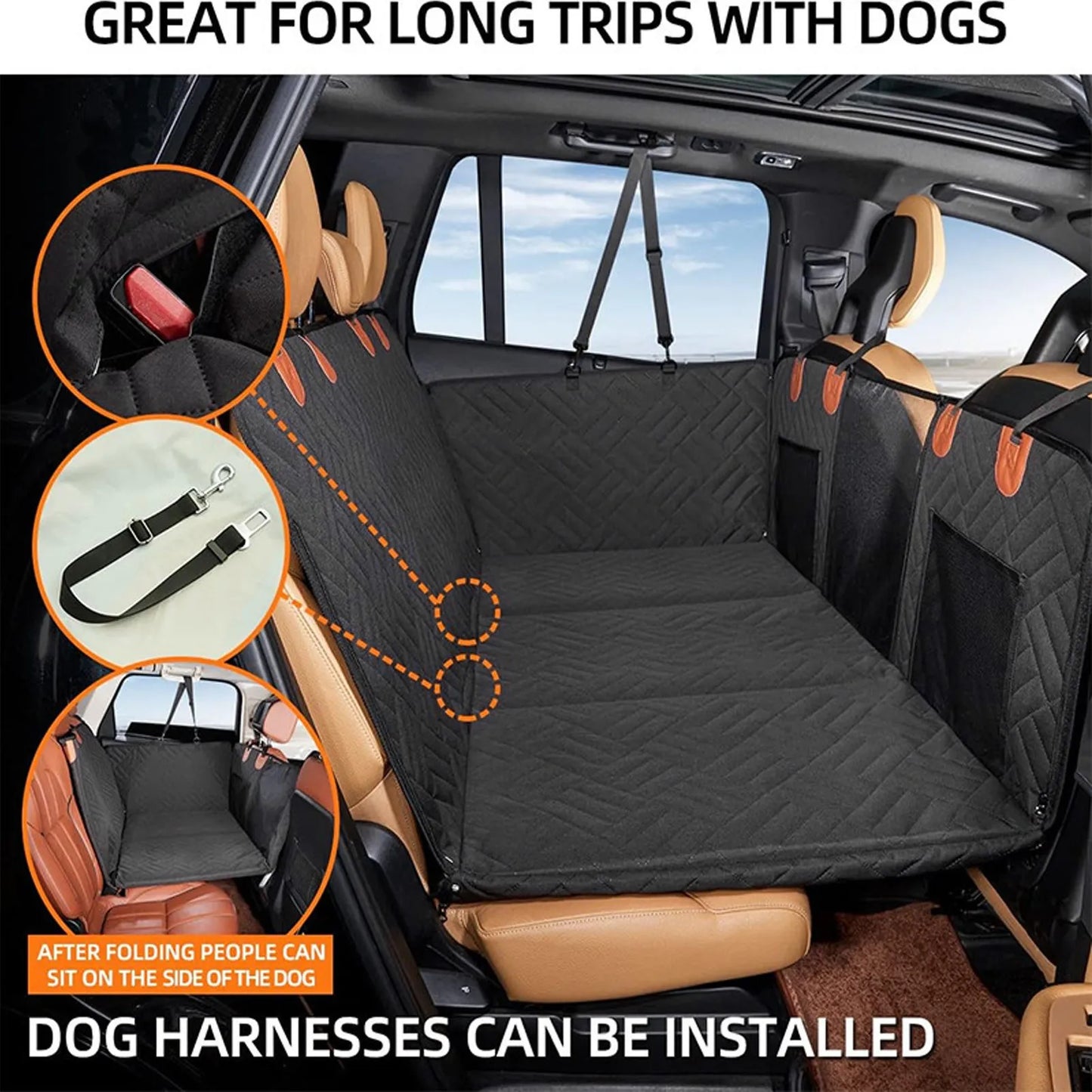 Dog Car Seat Cover 600D Oxford Cloth Waterproof Hammock