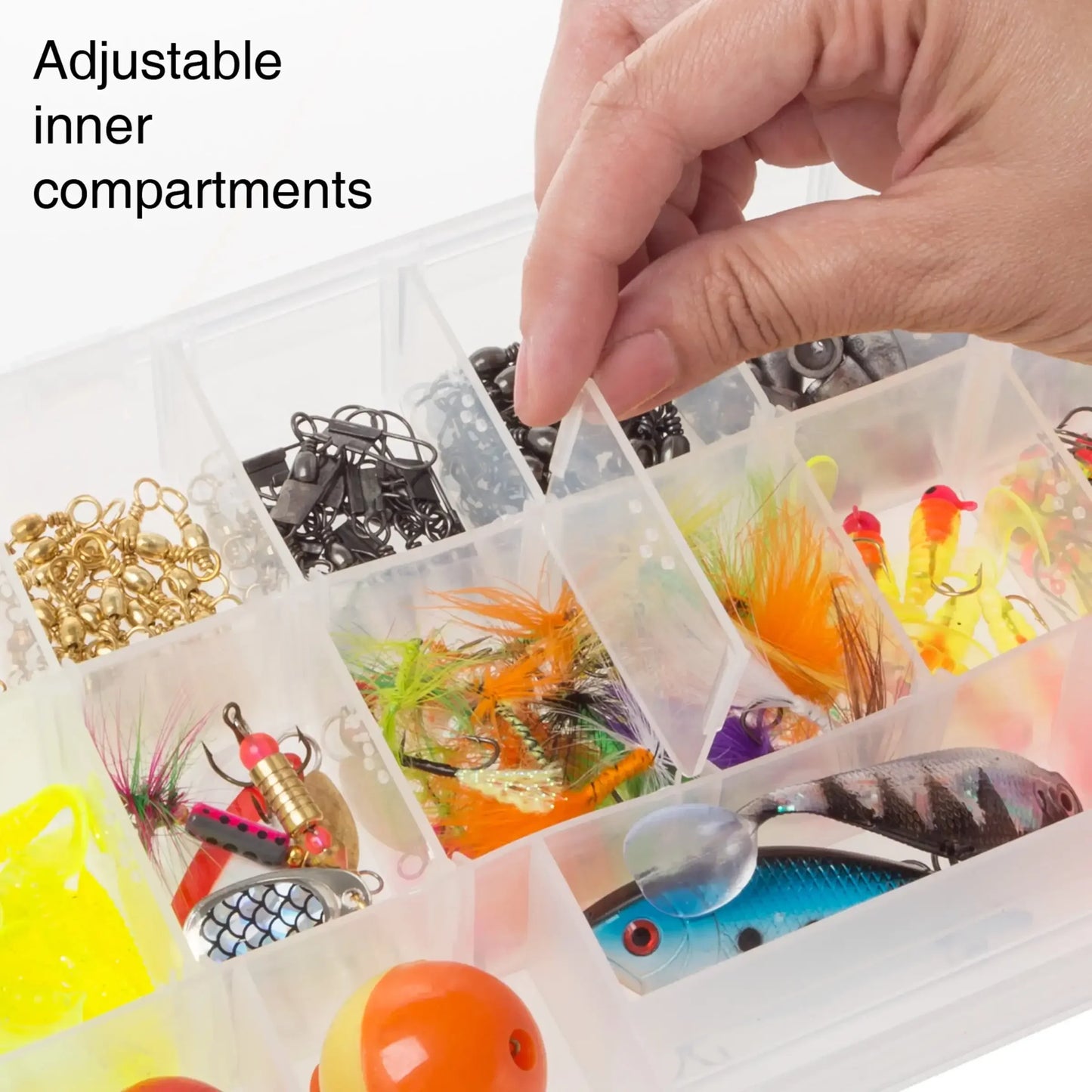 Multi Purpose Five Level Fishing Tackle Box With 19 Compartments