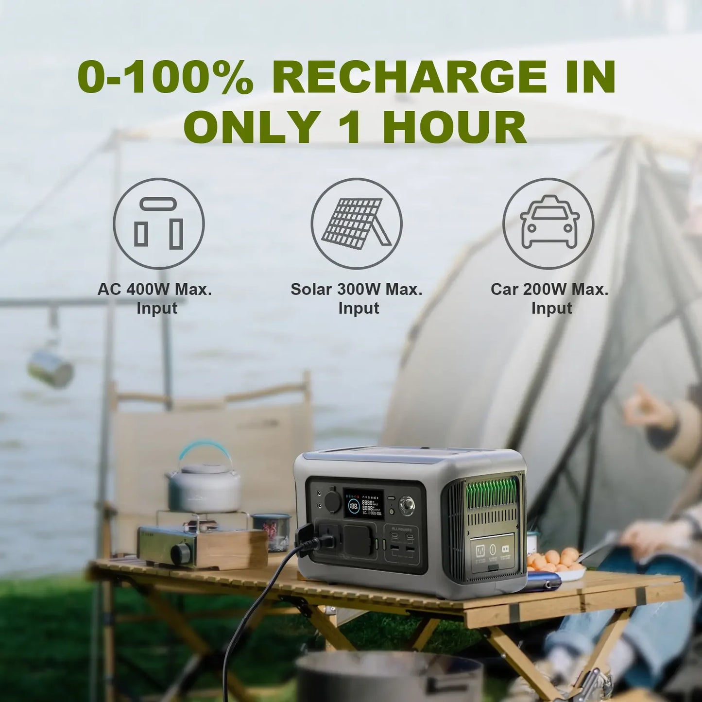 ALLPOWERS Solar Power Station Portable for Camping and RV Use
