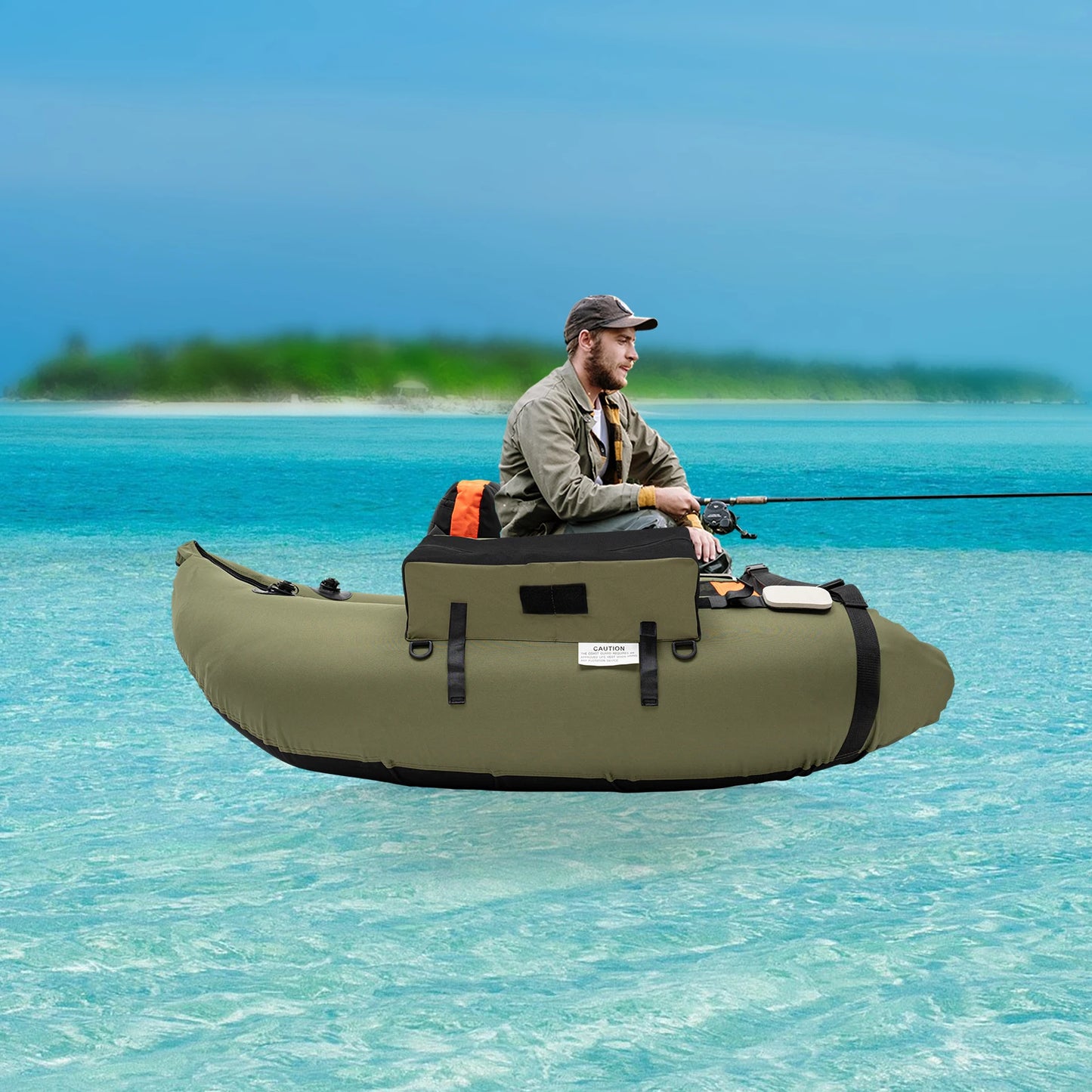 Inflatable Fishing Boat Portable for Ocean Lake River Adventures