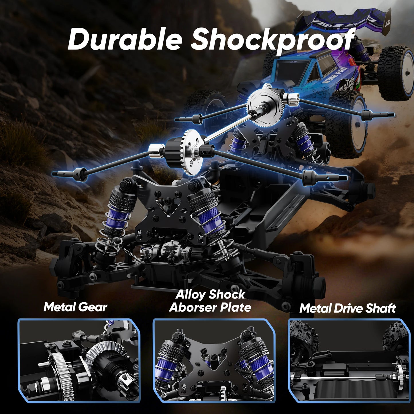 JIUSICE WB 12 Pro Brushless RC Car 4x4 All Terrain