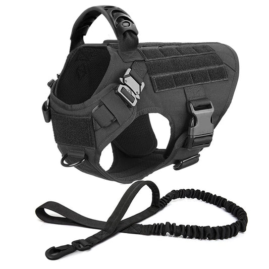 PETRAVELCN Tactical Dog Harness Vest For Dogs No Pull
