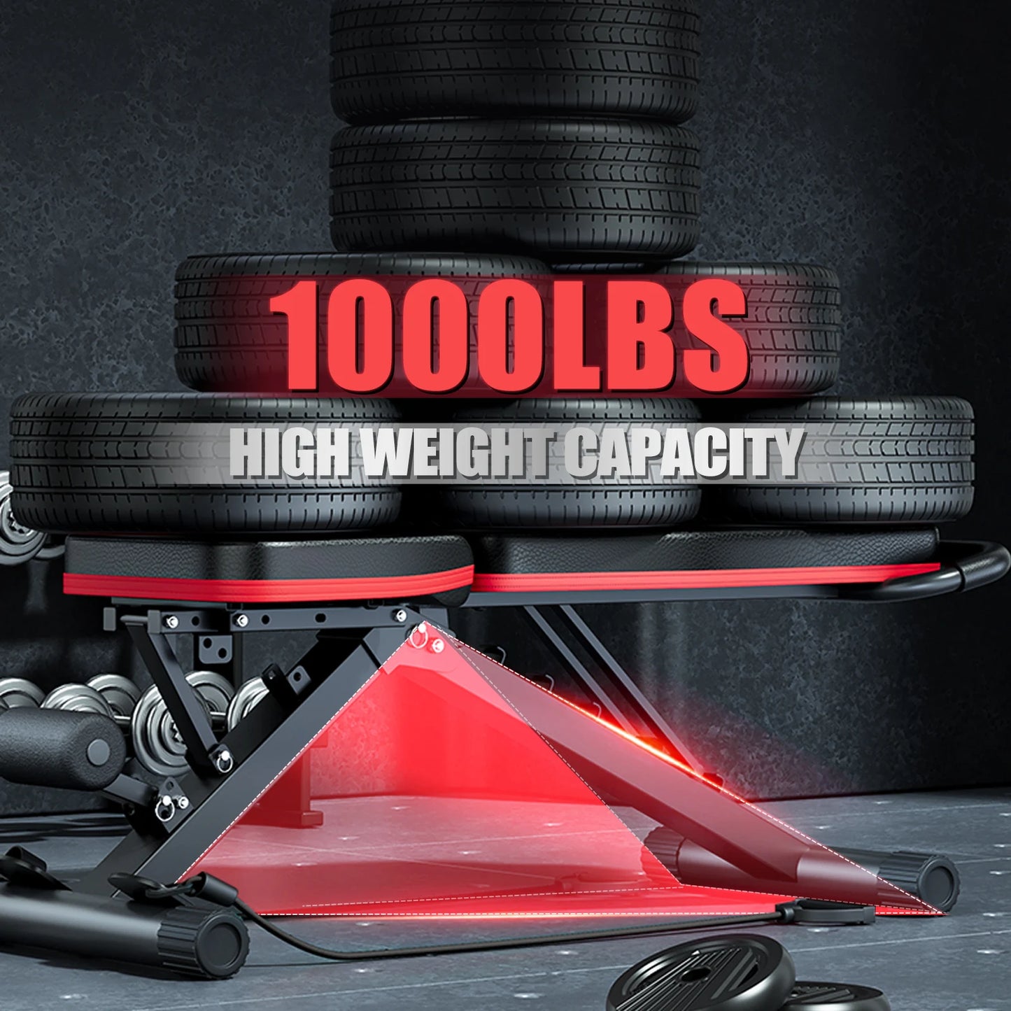 Pre-Assembled Foldable Dumbbell Bench 14-In-1 With 1000 Lb Capacity