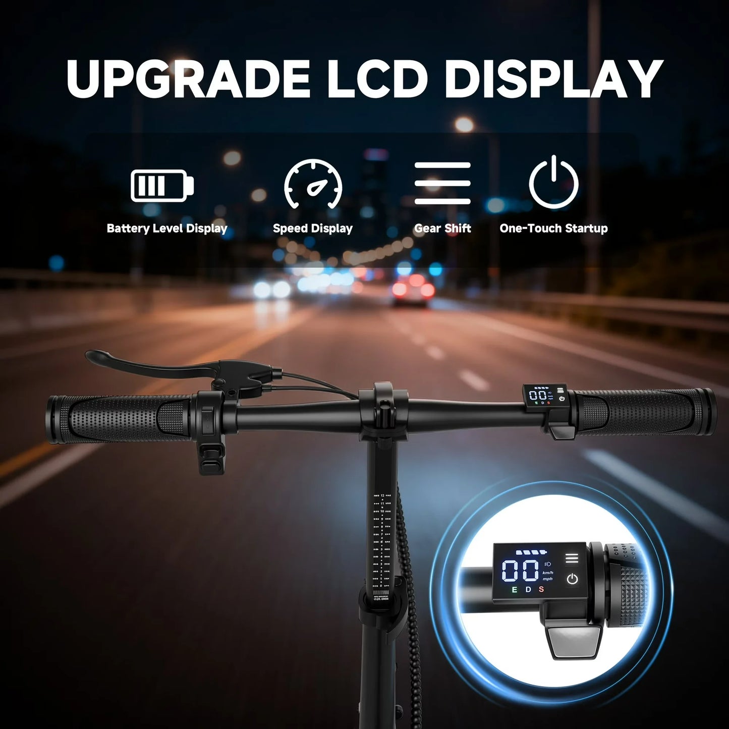 14'' Electric Scooter for Adults with Seat, 22MPH Top Speed, 48V 10.4Ah/22.5Ah Long-Range Battery, Up to 55 Miles, Dual Suspension, Foldable Design & Cargo Basket