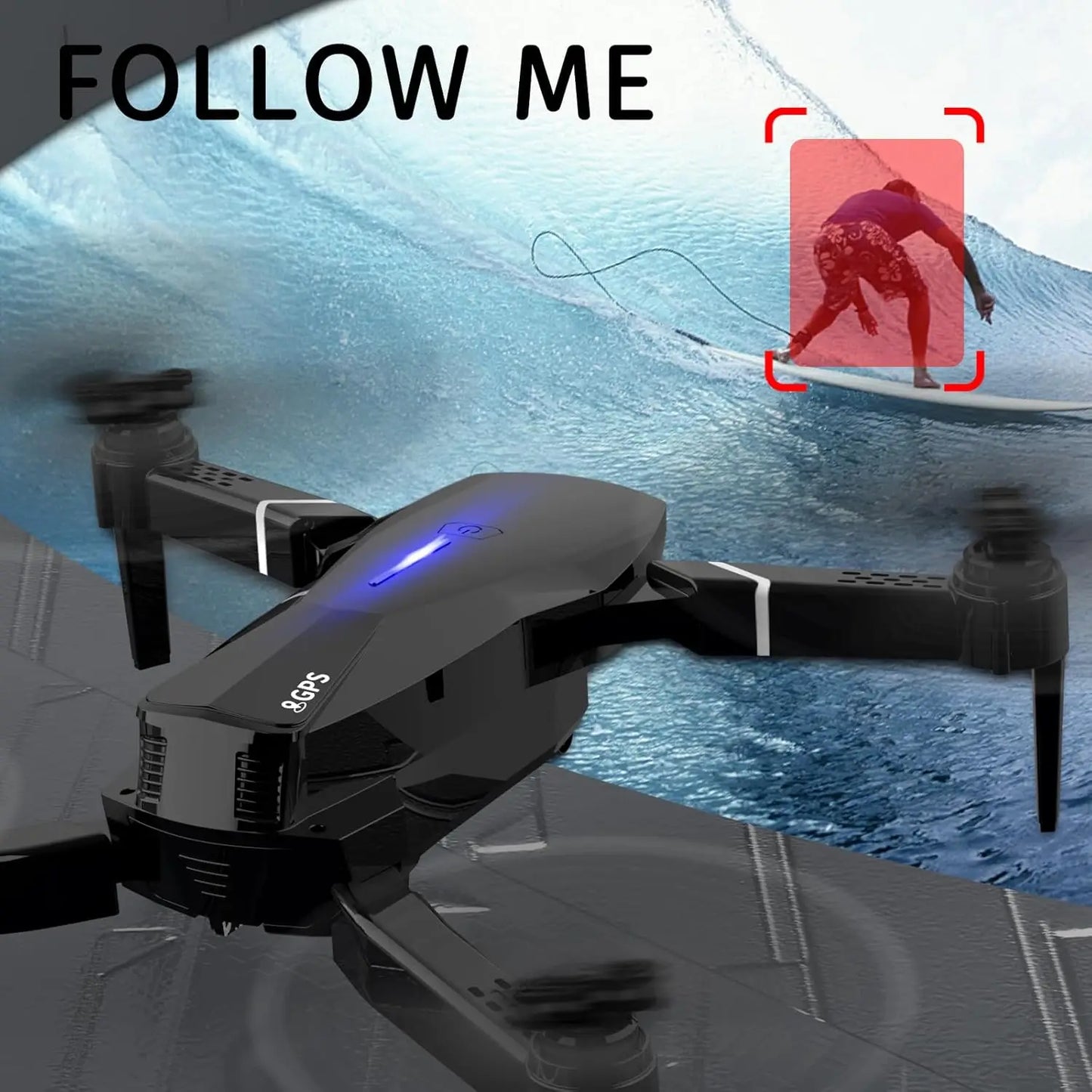 4K GPS Foldable Drone With Auto Return And Follow Me