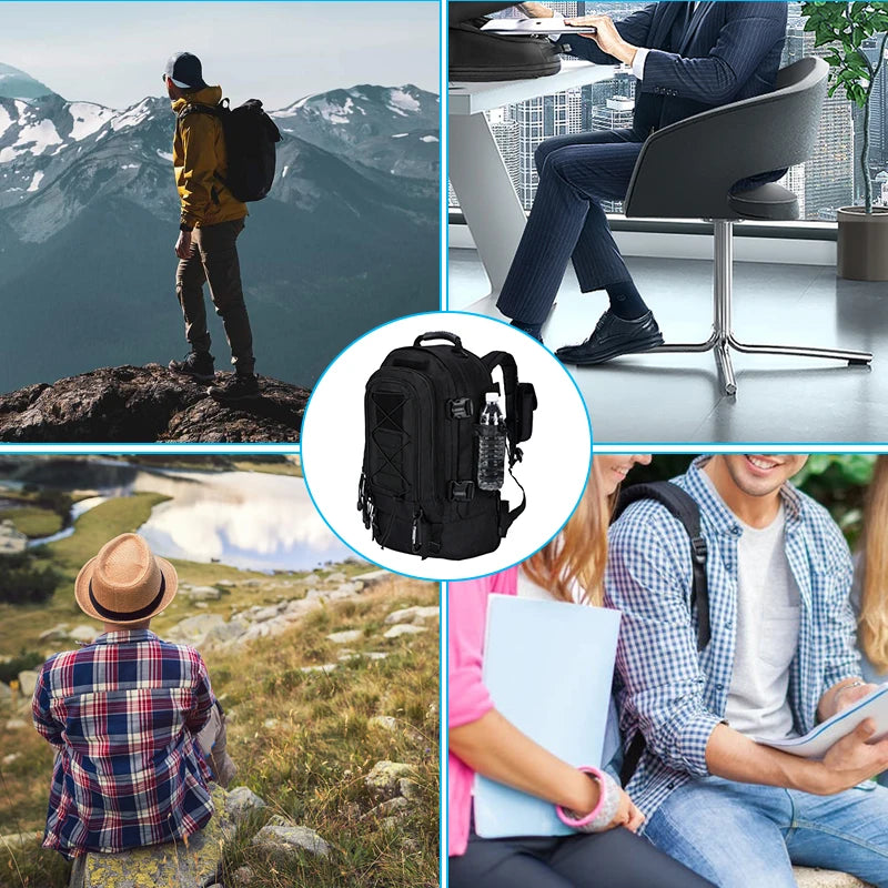 QCN Tactical Outdoor Backpack For Hiking And Camping Unisex
