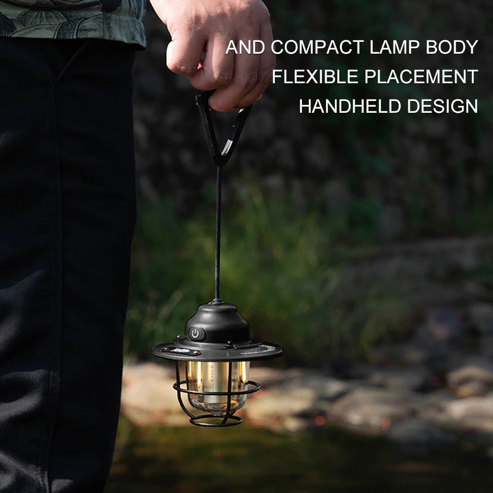 LED Camping Lantern Dimmable Type C Charging Multifunction Light