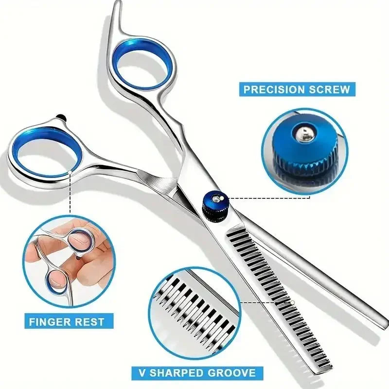 Ambidextrous Pet Safe Scissors Stainless Steel Dog Grooming Shears Round Head