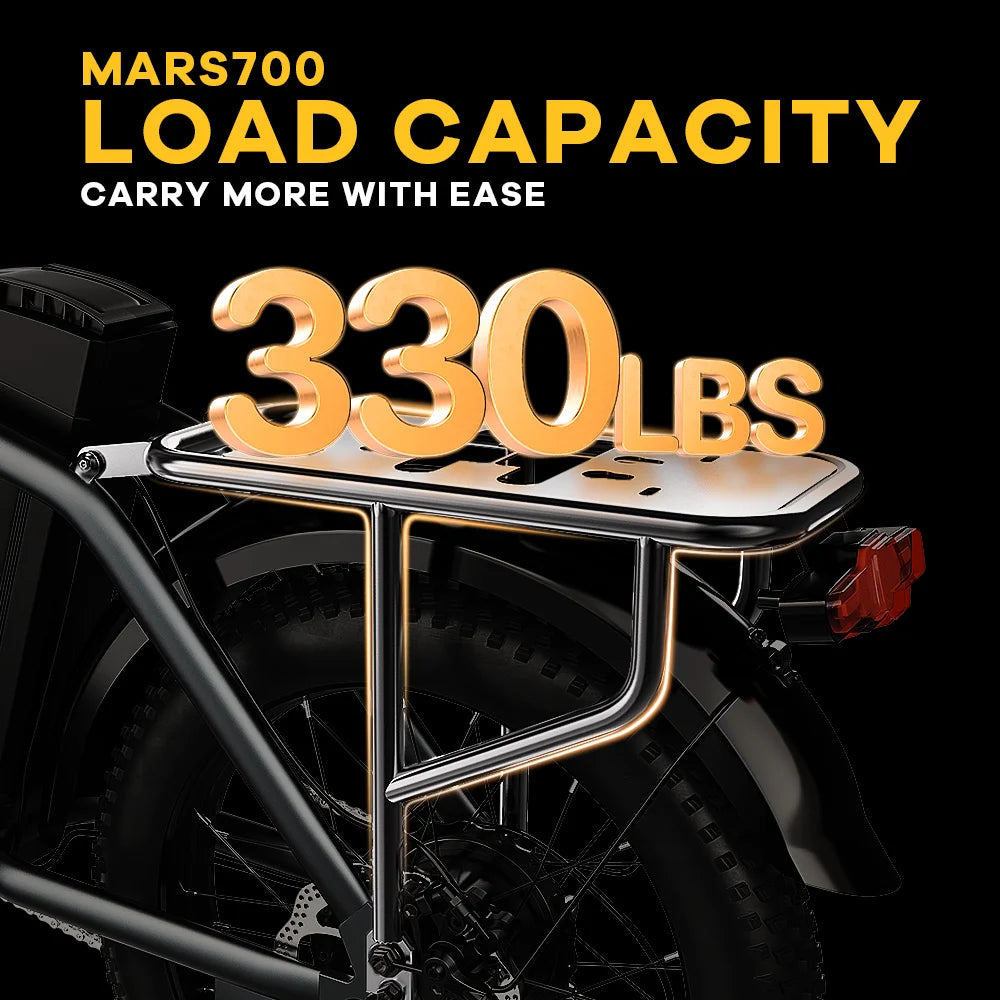 CYBERVELO Mars700 1000W Foldable Electric Fat Tire EBike