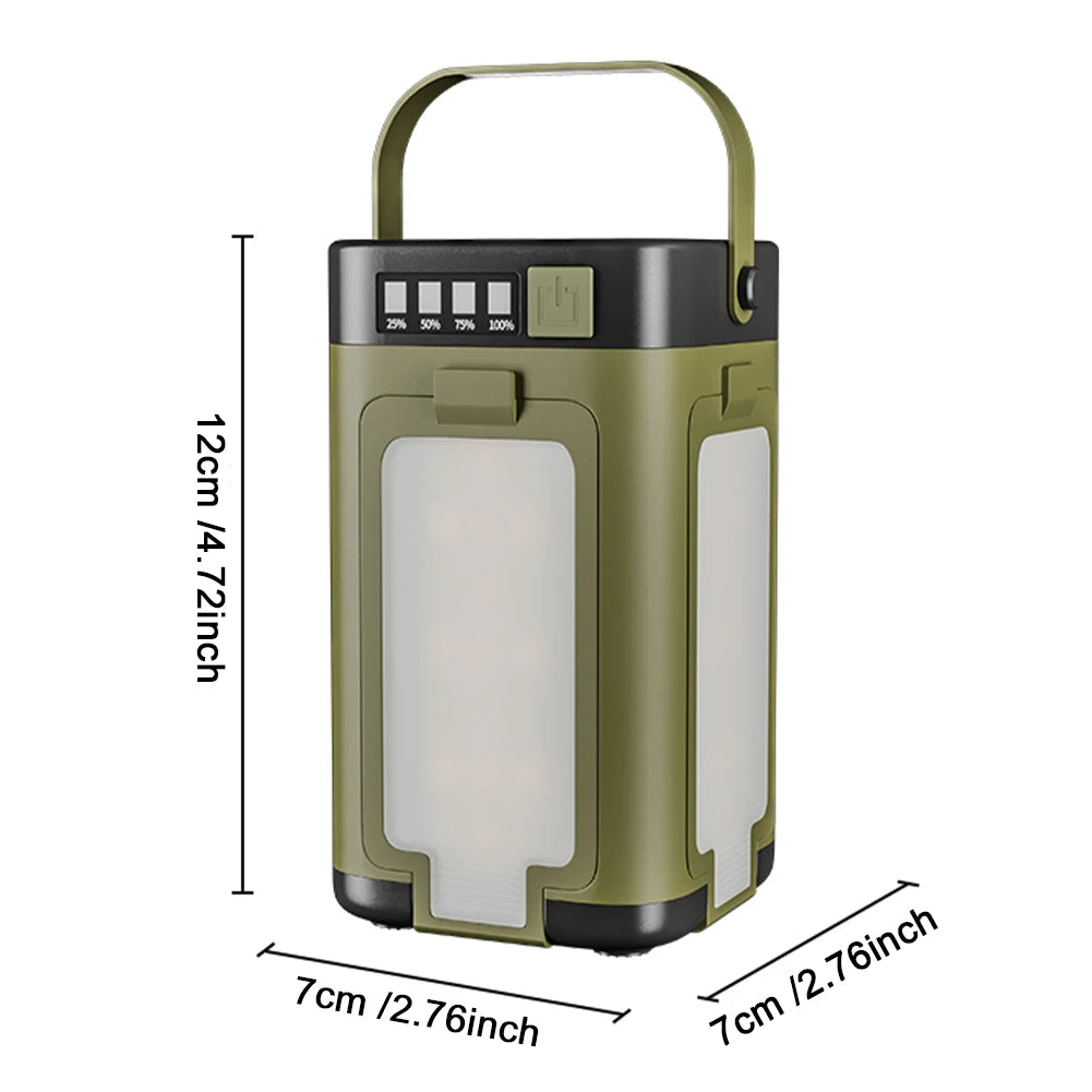 APWIKOGER Rechargeable Lantern Solar Camping Power Bank Portable Flashlight