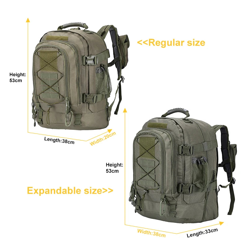 LQARMY Tactical Backpack Molle 3 Day Assault Pack for Men