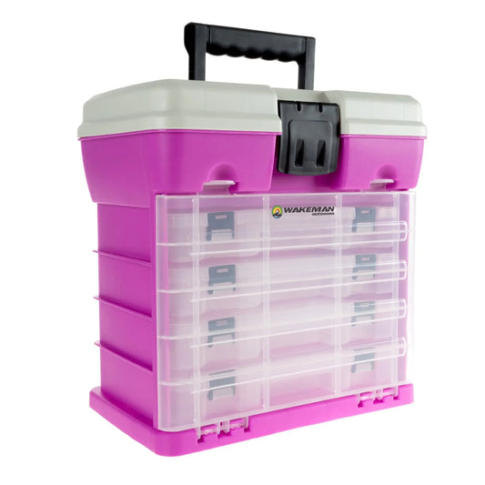 Multi Purpose Five Level Fishing Tackle Box With 19 Compartments