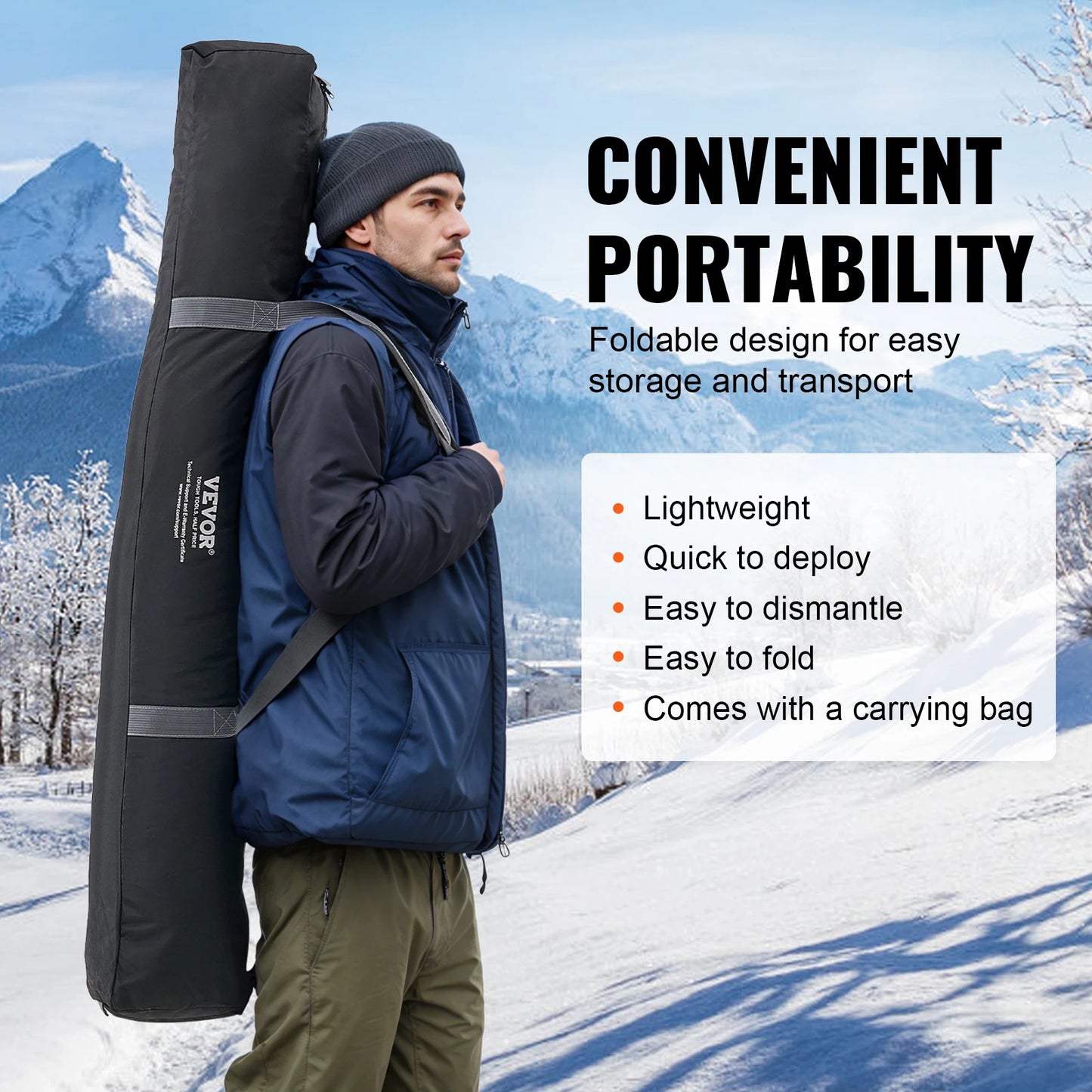 Portable Ice Shelter Pop Up Tent Insulated For Winter Fishing
