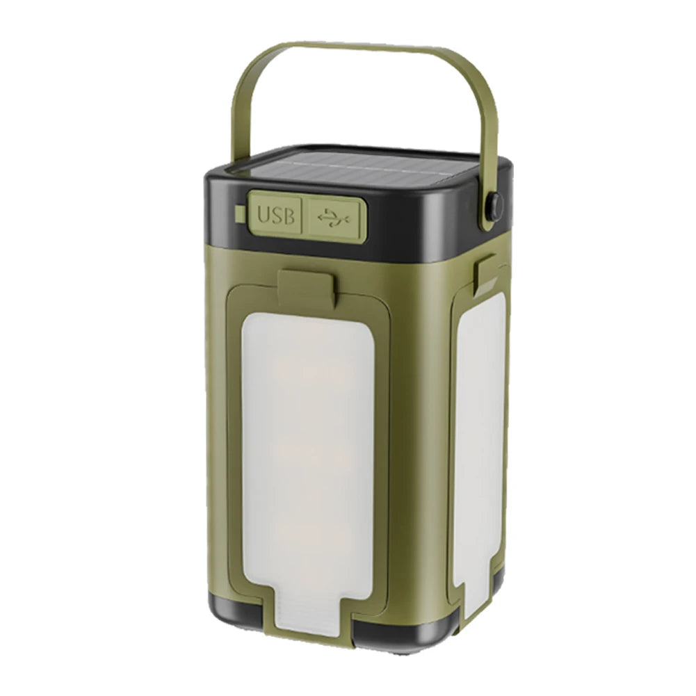 APWIKOGER Rechargeable Lantern Solar Camping Power Bank Portable Flashlight