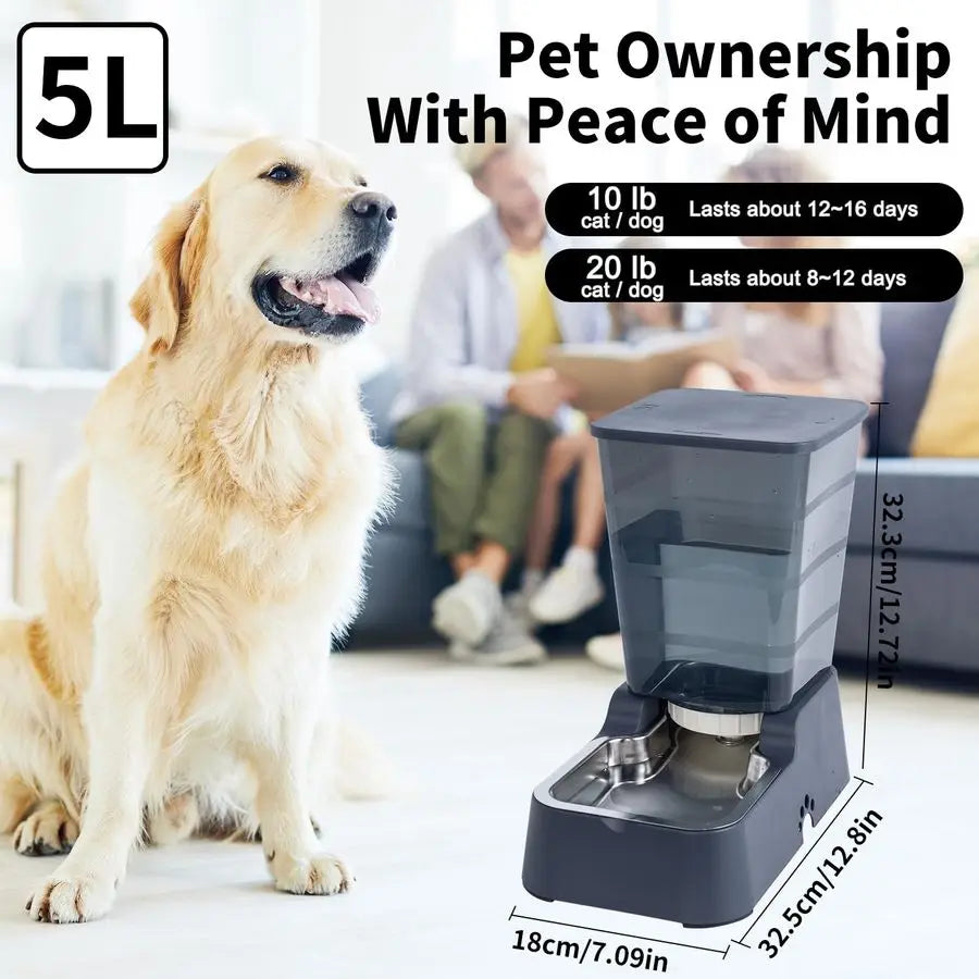 Pets Auto Feeder and Water Dispenser for Dogs and Cats