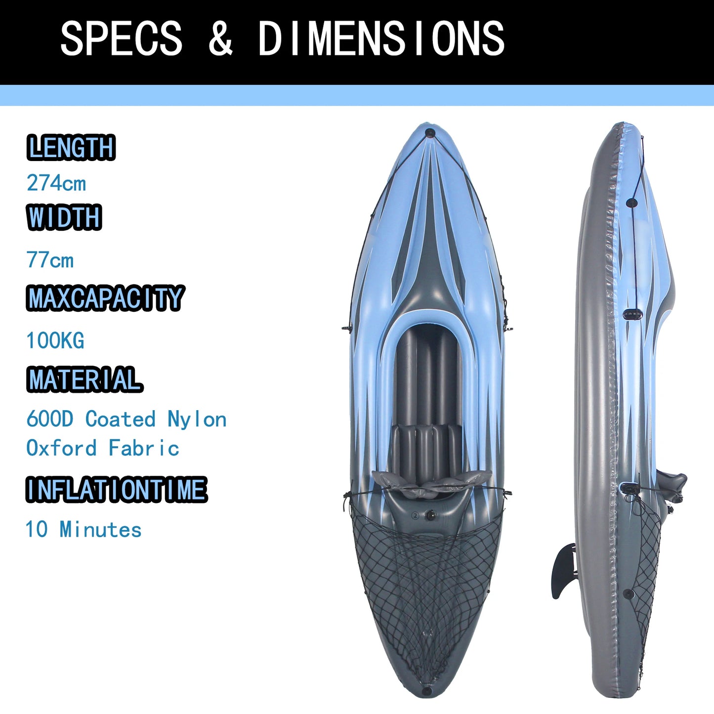 HHSJZWCY Inflatable Kayak Fishing Boat For Lakes And Rivers
