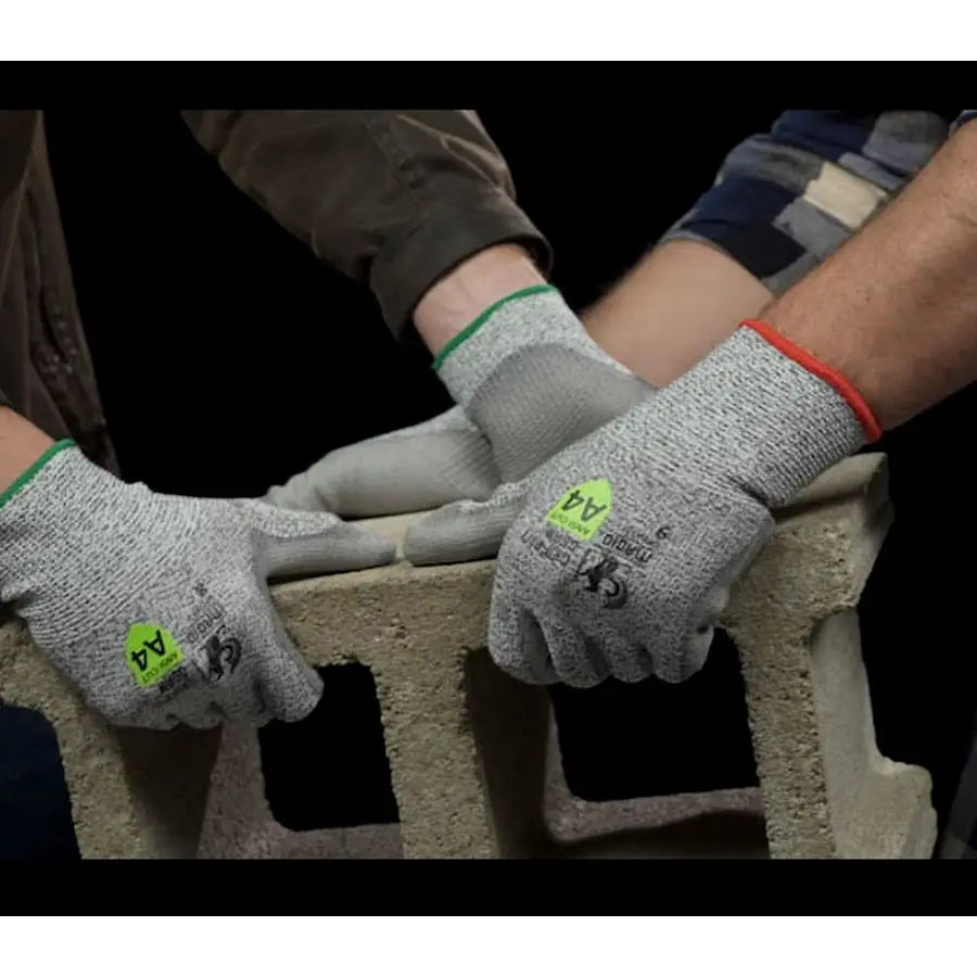 XMSJ ANSI A4 Polyurethane Coated Work Gloves Dexterous Handling