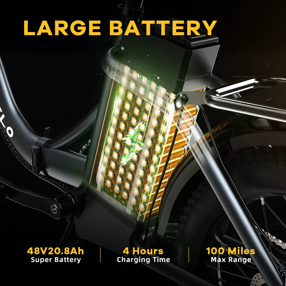 CYBERVELO Mars700 1000W Foldable Electric Fat Tire EBike