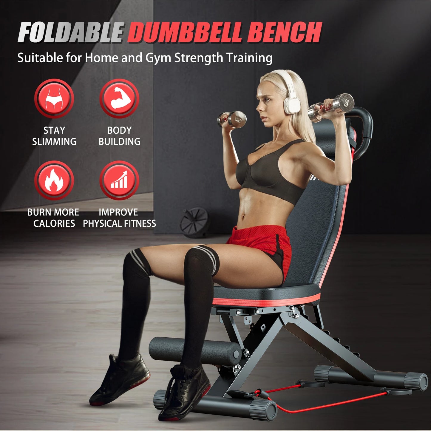 Pre-Assembled Foldable Dumbbell Bench 14-In-1 With 1000 Lb Capacity