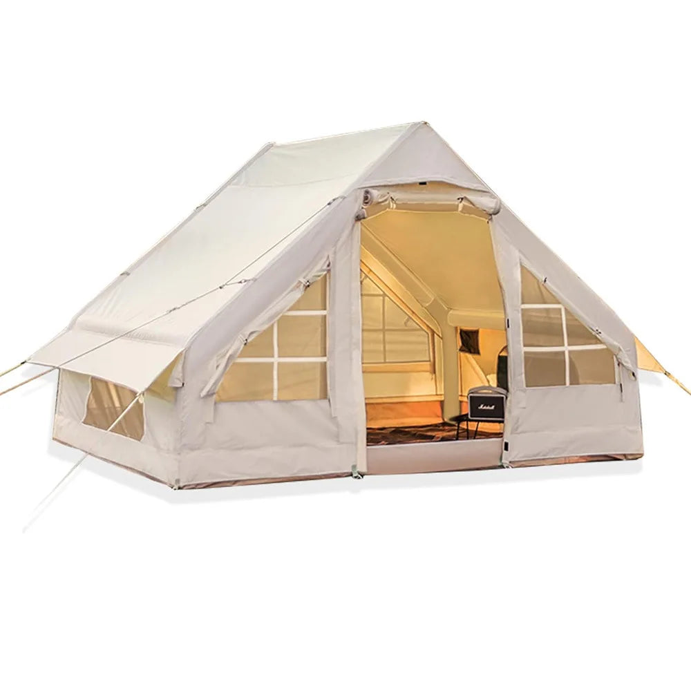 Inflatable Instant Glamping Tent With Hand Pump For Outdoor Use