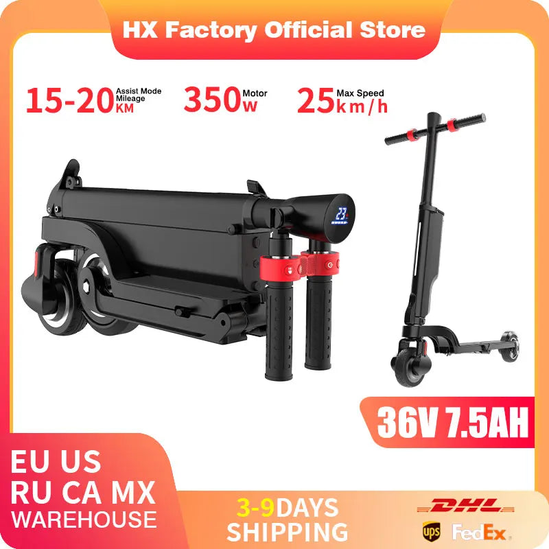 HX Foldable Electric Scooter X6 350W 25KmH 36V EScooter