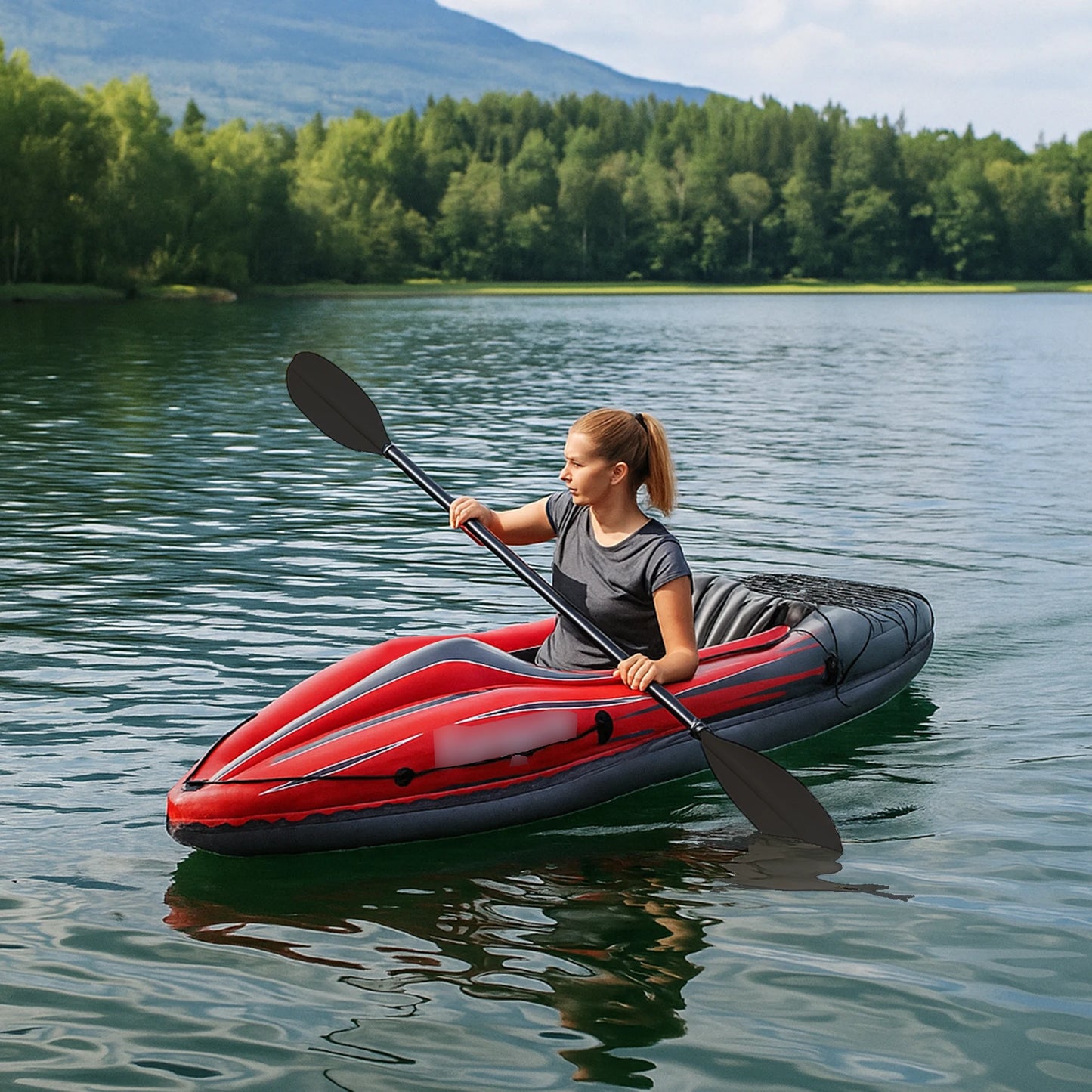 HHSJZWCYHign-concerned Inflatable One Person Kayak for Fishing