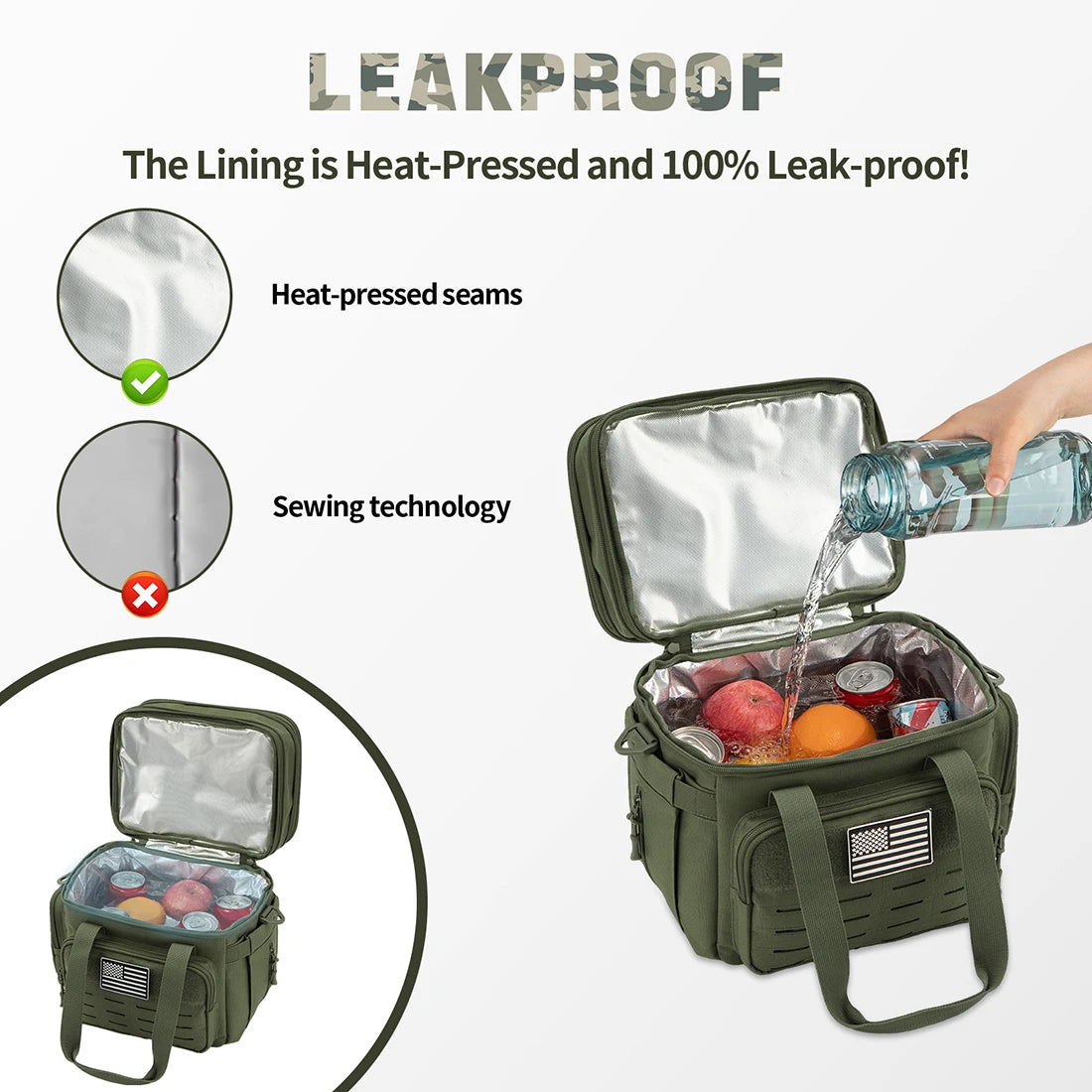 ReFire Gear Tactical Insulated Lunch Box Cooler Bag With MOLLE