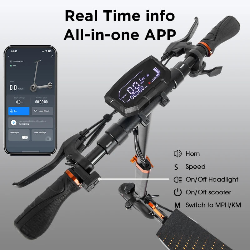 Wildstride T4PRO Electric Scooter 900W Peak 48V Foldable