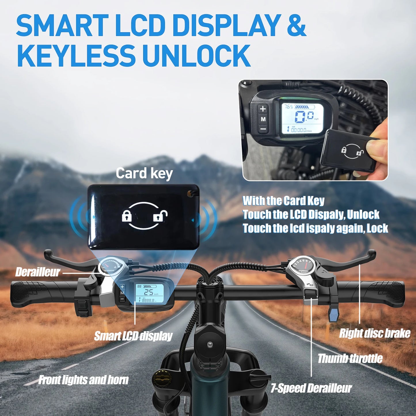 Electric Mountain Bike for Adults 36V 500W 21 Speed Ebike