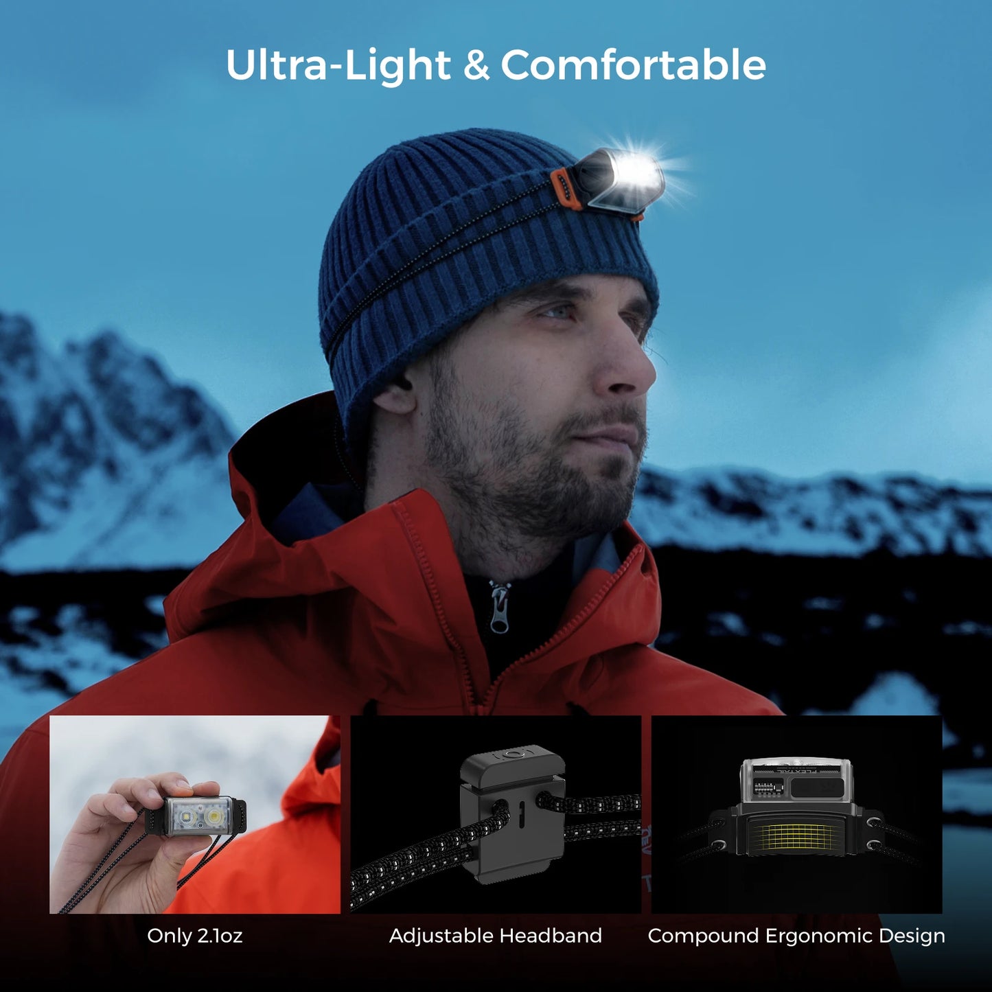 Flextailgear Helio 600Z Headlamp With Replaceable 700mAh Battery