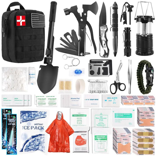 Emergency Survival Kit 318 In 1 For Vehicles And Travel