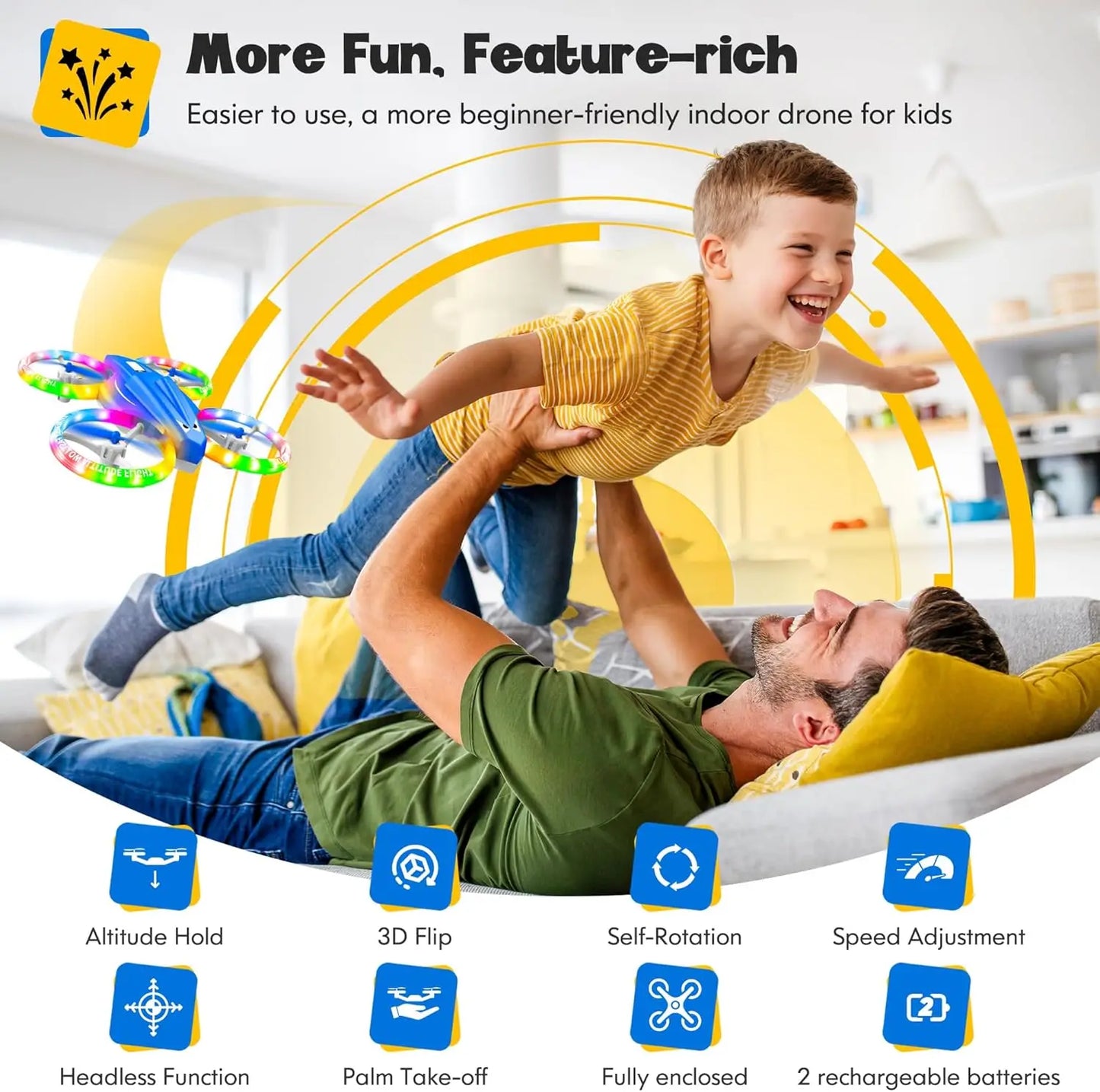 Kids Drone With 3D Flips And Altitude Hold For Beginners