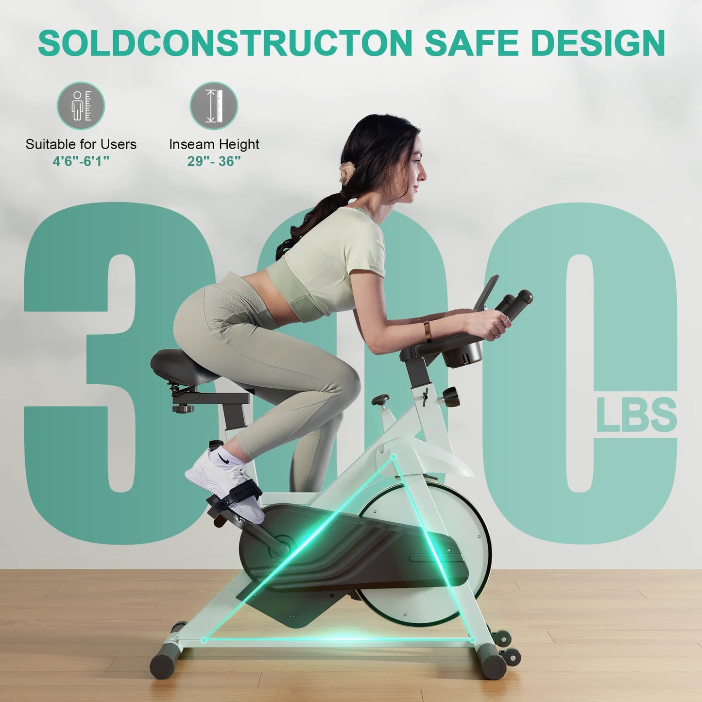 Superun Magnetic Exercise Bike 32-Level Resistance For Home
