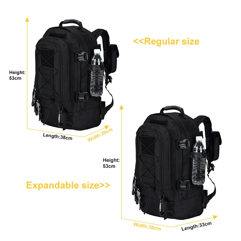 QCN Tactical Outdoor Backpack For Hiking And Camping Unisex