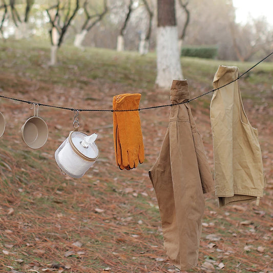 APWIKOGERE 3M Camping Stretch Clothesline With 12 Clips