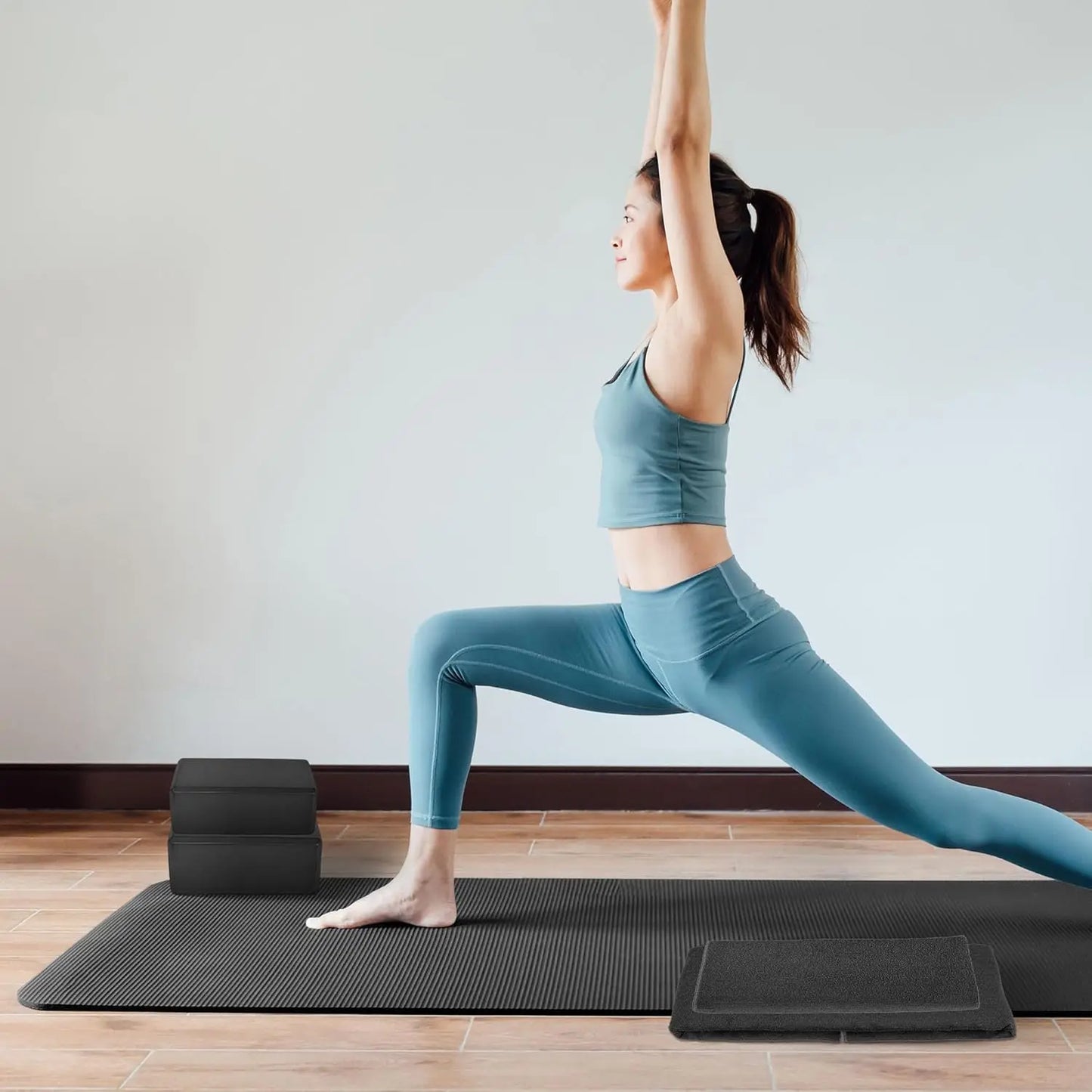 7-Piece Yoga Set With Extra Thick Mat And Blocks Home