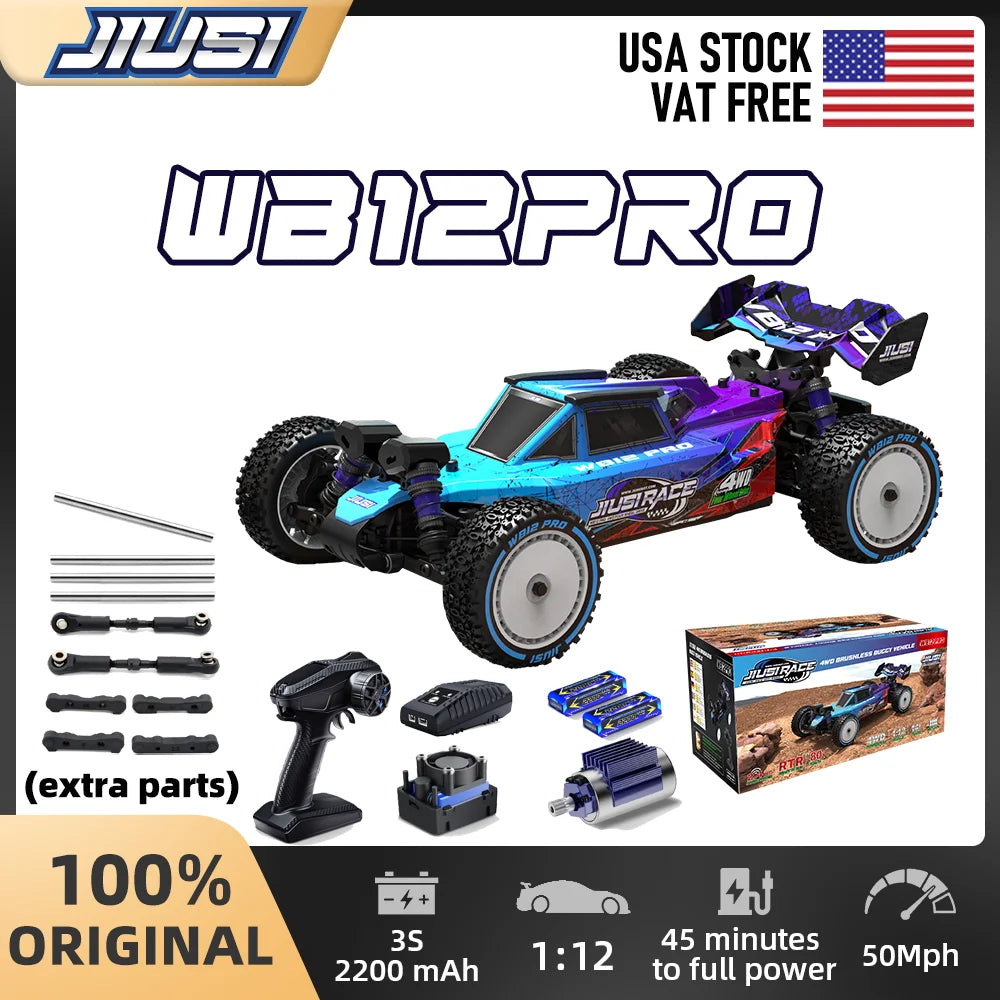 JIUSICE WB 12 Pro Brushless RC Car 4x4 All Terrain